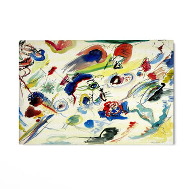 Quadro Stampa su Tela Primo acquerello astratto, Wassily Kandinsky - CupidoDesign