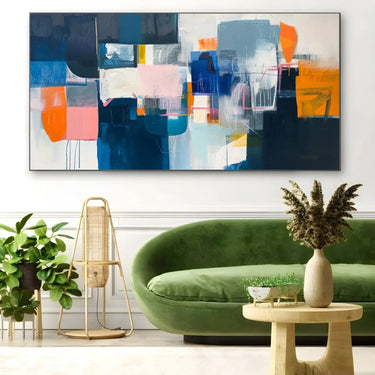 Quadro Stampa su Tela Prospettive blu - CupidoDesign