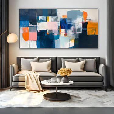 Quadro Stampa su Tela Prospettive blu - CupidoDesign