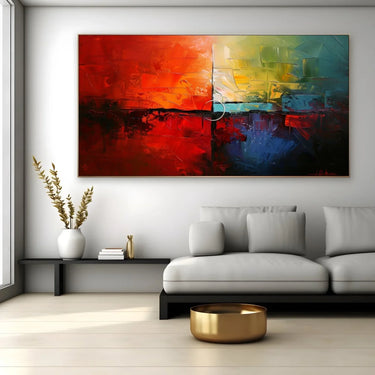 Quadro Stampa su Tela Prospetto rosso - CupidoDesign
