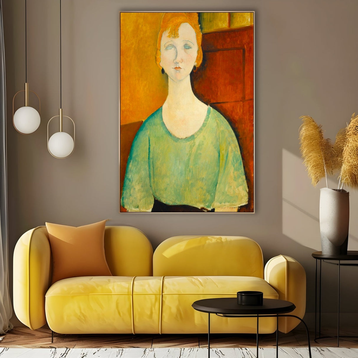 Meisje in een groene blouse, Amedeo Modigliani