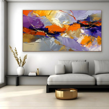 Quadro Stampa su Tela Rapsodia Viola - CupidoDesign