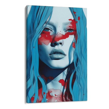 Quadro Stampa su Tela Red Ink - CupidoDesign