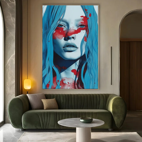 Quadro Stampa su Tela Red Ink - CupidoDesign