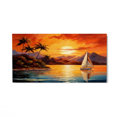 Quadro Stampa su Tela Riflessi Dorati sul Lago - CupidoDesign