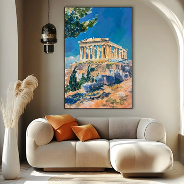 Quadro Stampa su Tela Riflessioni di Atene, Grecia - CupidoDesign