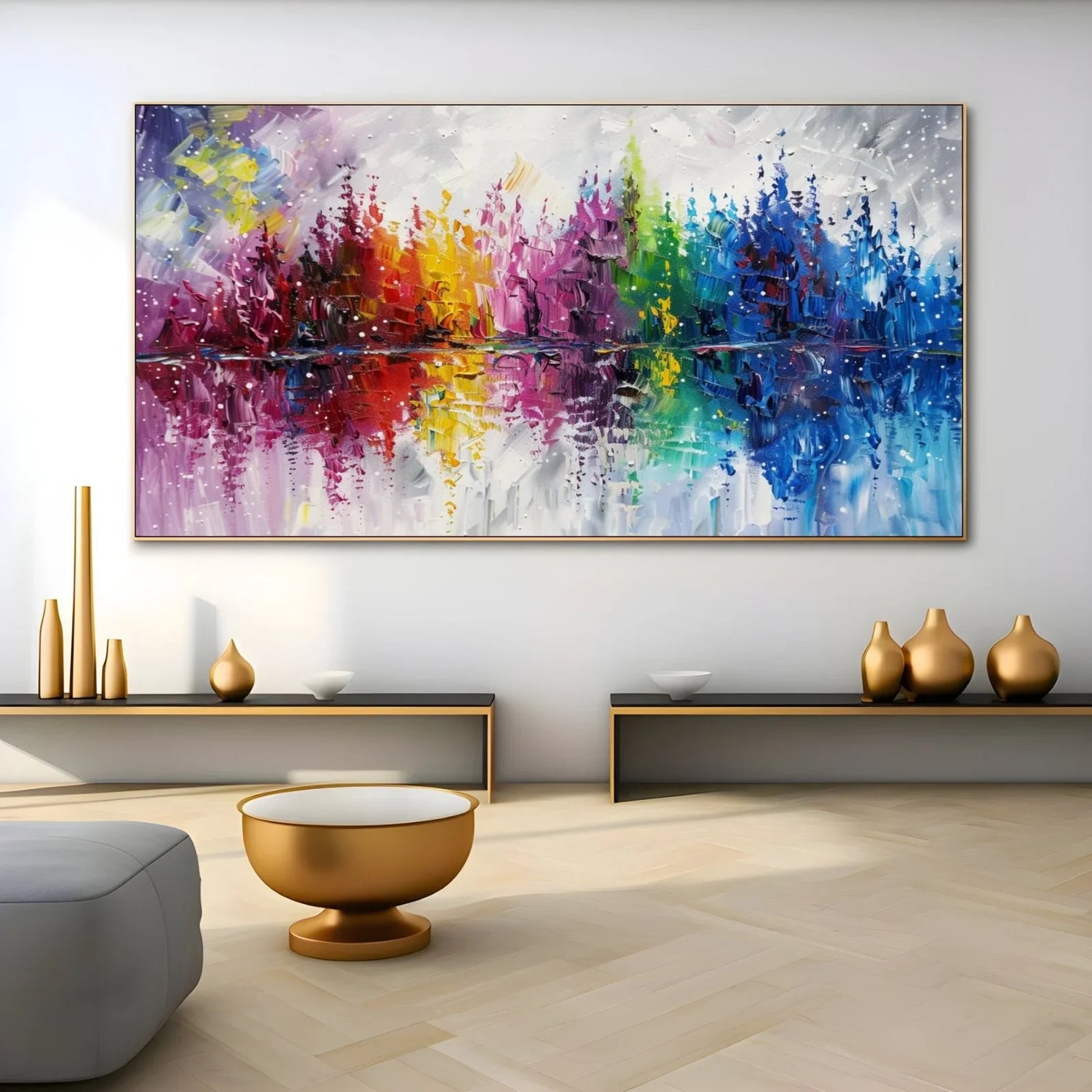 Quadro Stampa su Tela Riflesso di Colore - CupidoDesign