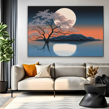 Quadro Stampa su Tela Riflesso Notturno - CupidoDesign