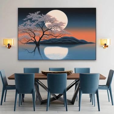 Quadro Stampa su Tela Riflesso Notturno - CupidoDesign