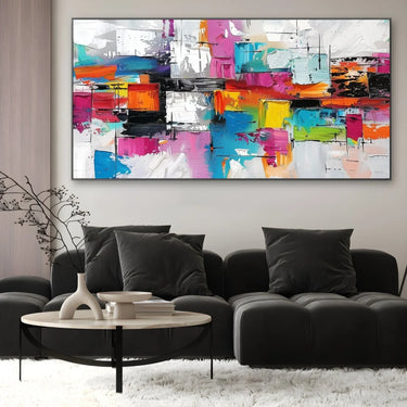 Quadro Stampa su Tela Ritmo Rubino - CupidoDesign