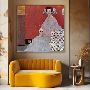Quadro Stampa su Tela Ritratto di fritza riedler - Gustav Klimt - CupidoDesign