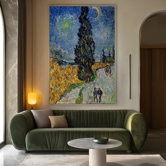 Camino con ciprés y estrella, Vincent Van Gogh