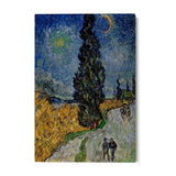 Road with Cypress and Star, Vincent Van Gogh - CupidoDesign