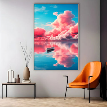 Quadro Stampa su Tela Rosa sull'orizzonte - CupidoDesign