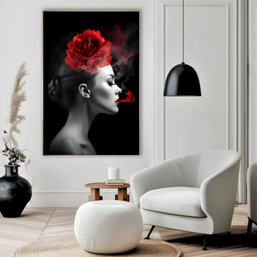 Quadro Stampa su Tela Rossa Confusione - CupidoDesign