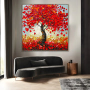 Quadro Stampa su Tela Rosso d’Ottobre - CupidoDesign