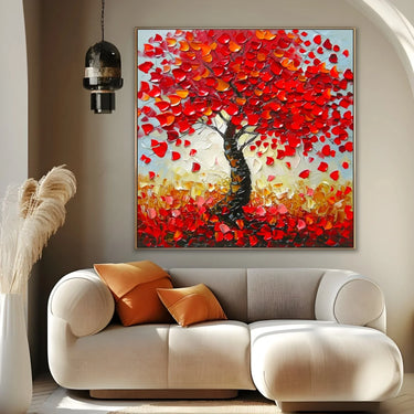 Quadro Stampa su Tela Rosso d’Ottobre - CupidoDesign