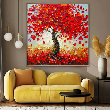 Quadro Stampa su Tela Rosso d’Ottobre - CupidoDesign