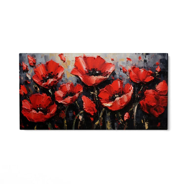 Quadro Stampa su Tela Rosso Fiorito - CupidoDesign