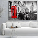 Quadro Stampa su Tela Rosso Londinese - CupidoDesign