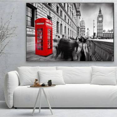 Quadro Stampa su Tela Rosso Londinese - CupidoDesign