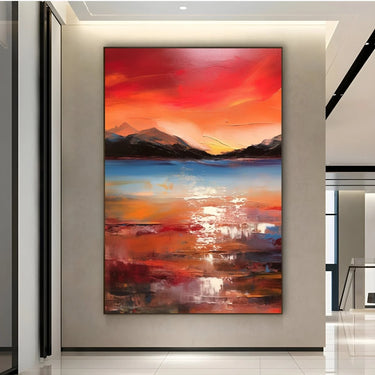 Quadro Stampa su Tela Rosso Tramonto - CupidoDesign