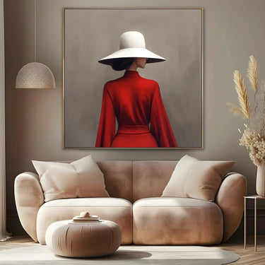 Quadro Stampa su Tela Rosso Vivo - CupidoDesign