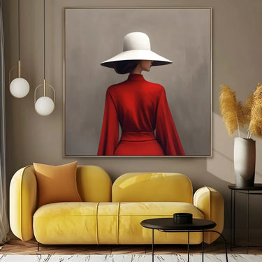 Quadro Stampa su Tela Rosso Vivo - CupidoDesign
