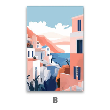 Quadro Stampa su Tela Santorini - CupidoDesign