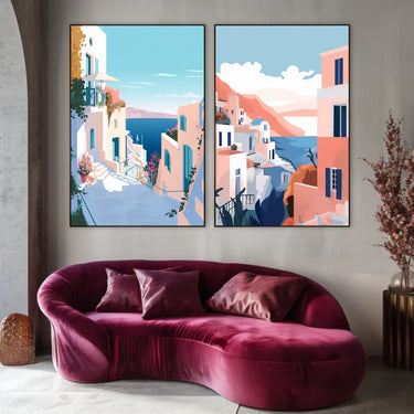 Quadro Stampa su Tela Santorini - CupidoDesign
