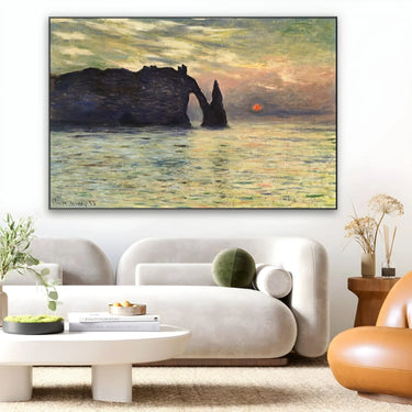Quadro Stampa su Tela Scogliera a etretat - Claude Monet - CupidoDesign