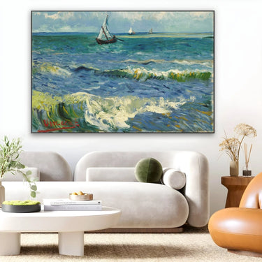Quadro Stampa su Tela Seascape near Les Saintes Maries de la Mer,Vincent Van Gogh - CupidoDesign