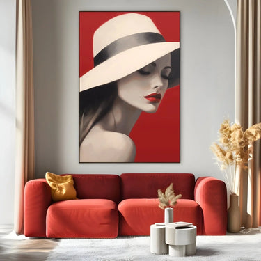 Quadro Stampa su Tela Seducente rosso - CupidoDesign