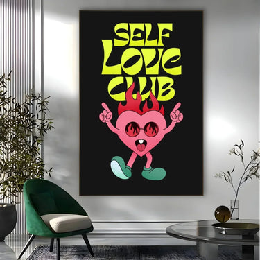 Quadro Stampa su Tela Self Love Club - CupidoDesign