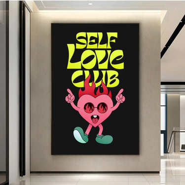 Quadro Stampa su Tela Self Love Club - CupidoDesign