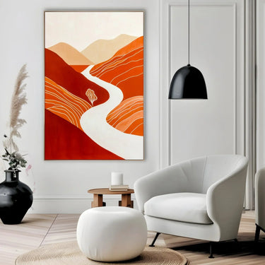 Quadro Stampa su Tela Sentieri Vermigli - CupidoDesign