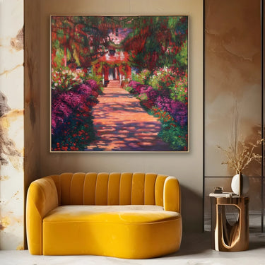Quadro Stampa su Tela Sentiero nel giardino - Claude Monet - CupidoDesign