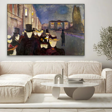 Quadro Stampa su Tela Sera sulla via Karl Johan, Edvard Munch - CupidoDesign