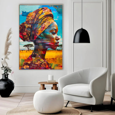 Quadro Stampa su Tela Sguardo Africano - CupidoDesign