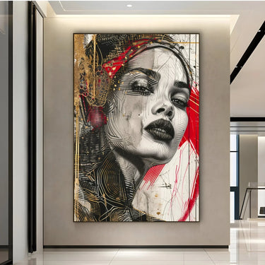 Quadro Stampa su Tela Sguardo Avvolgente - CupidoDesign