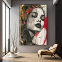 Quadro Stampa su Tela Sguardo Avvolgente - CupidoDesign