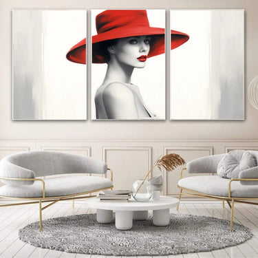 Quadro Stampa su Tela Sguardo Scarlatto - CupidoDesign