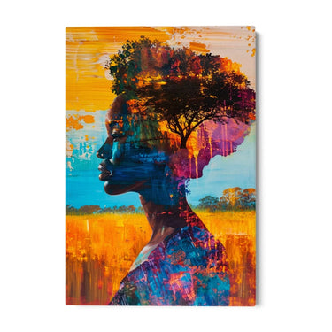 Quadro Stampa su Tela Sguardo sotto il Baobab - CupidoDesign