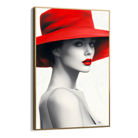 Quadro Stampa su Tela Sguardo Scarlatto - CupidoDesign