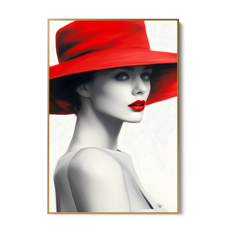 Quadro Stampa su Tela Sguardo Scarlatto - CupidoDesign