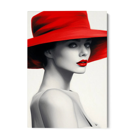Quadro Stampa su Tela Sguardo Scarlatto - CupidoDesign
