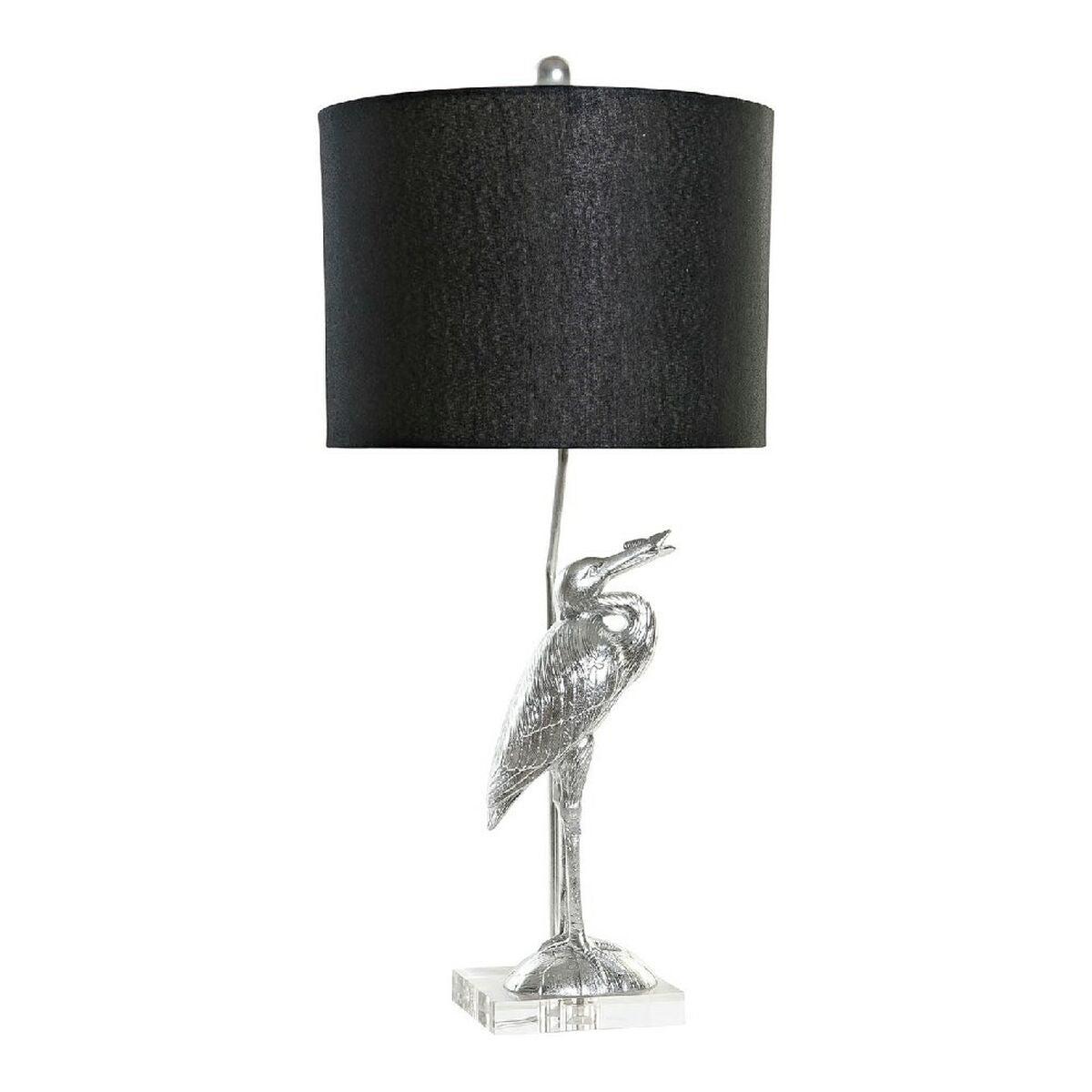 Lampe oiseau argentée 33 x 33 x 74 cm