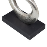 Silver curve 18,5 x 8 x 34 cm