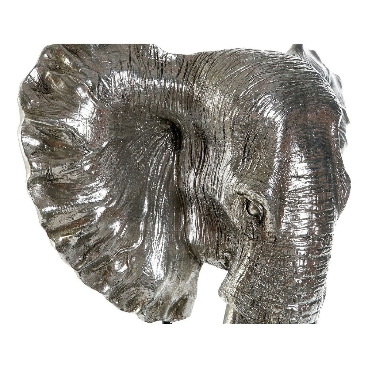 Cabeza de elefante plateada 42 x 30 x 56 cm