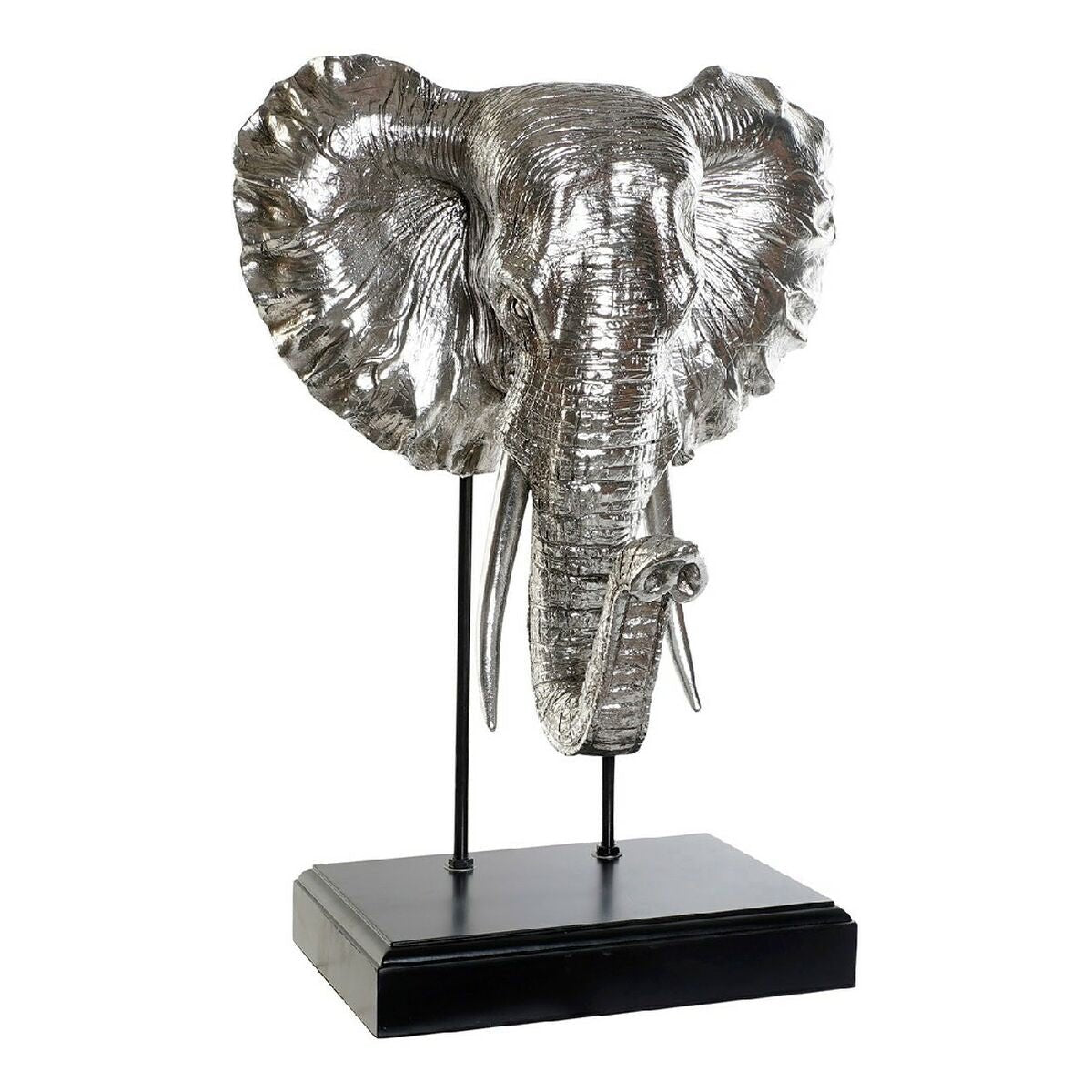 Cabeza de elefante plateada 42 x 30 x 56 cm